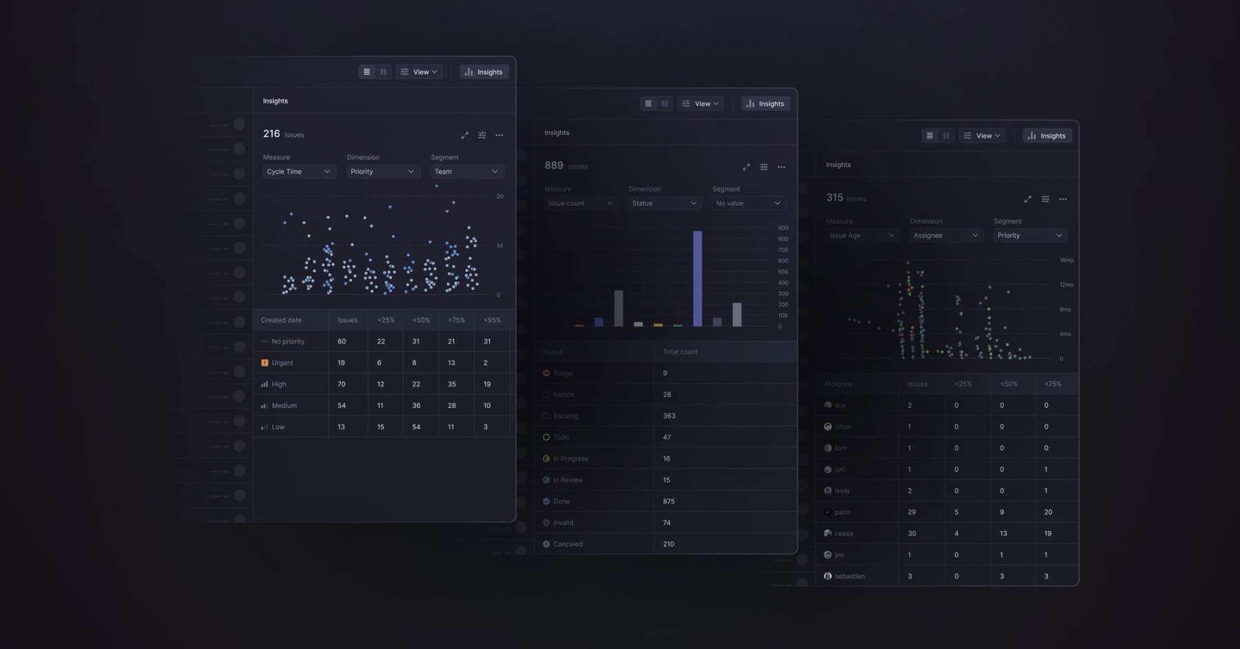 Linear / SaaS interface reference