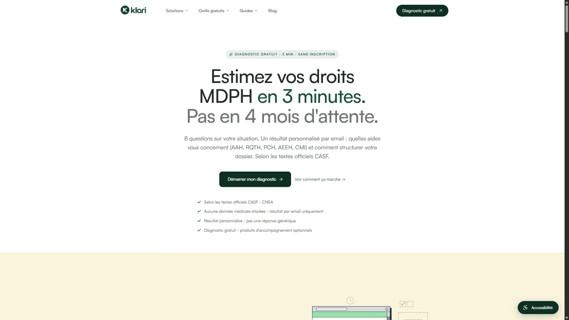 Le diagnostic gratuit Klari : un premier point sur sa situation
