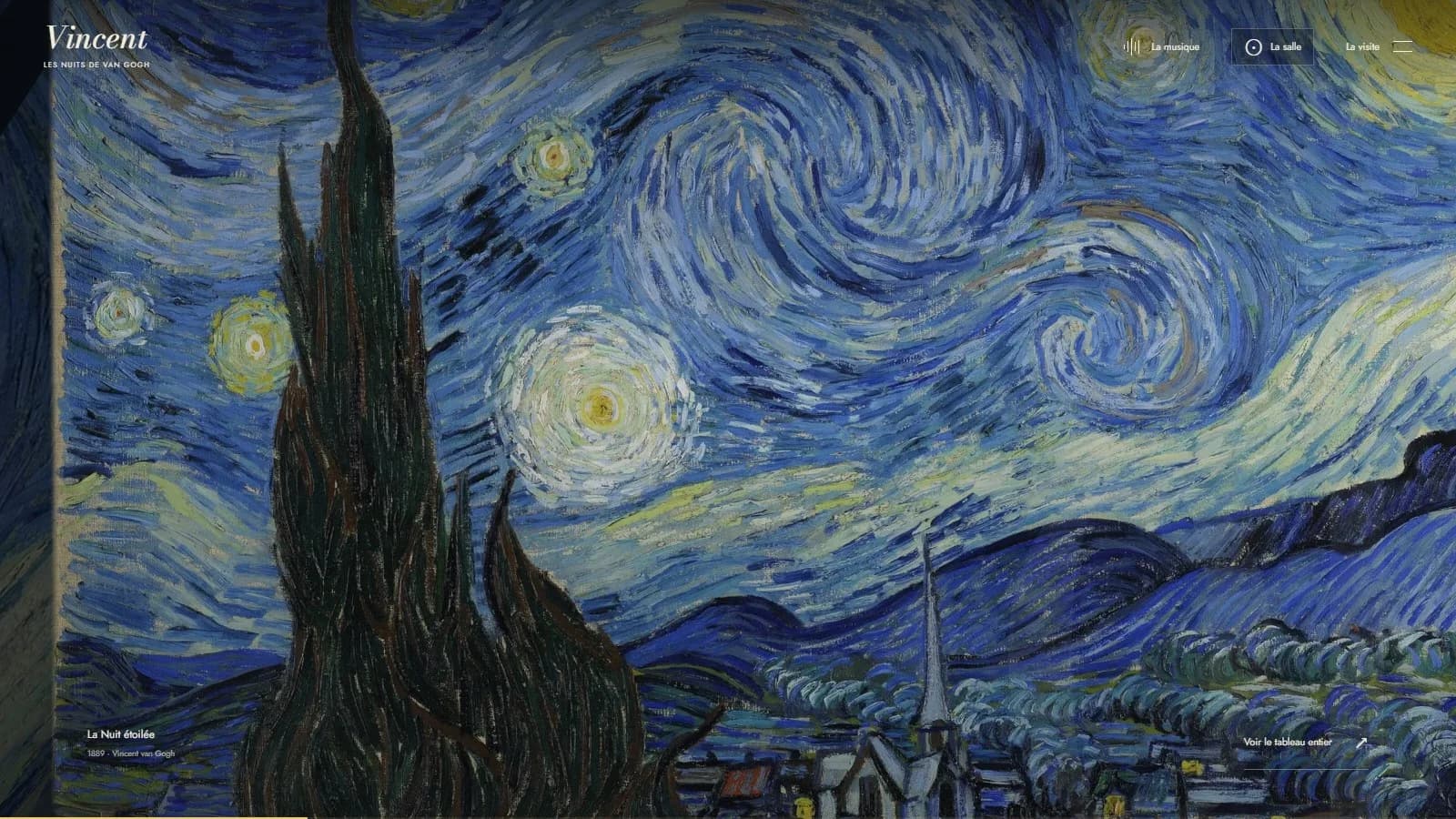 Les Nuits de Van Gogh : La Nuit étoilée mise en scène dans le parcours