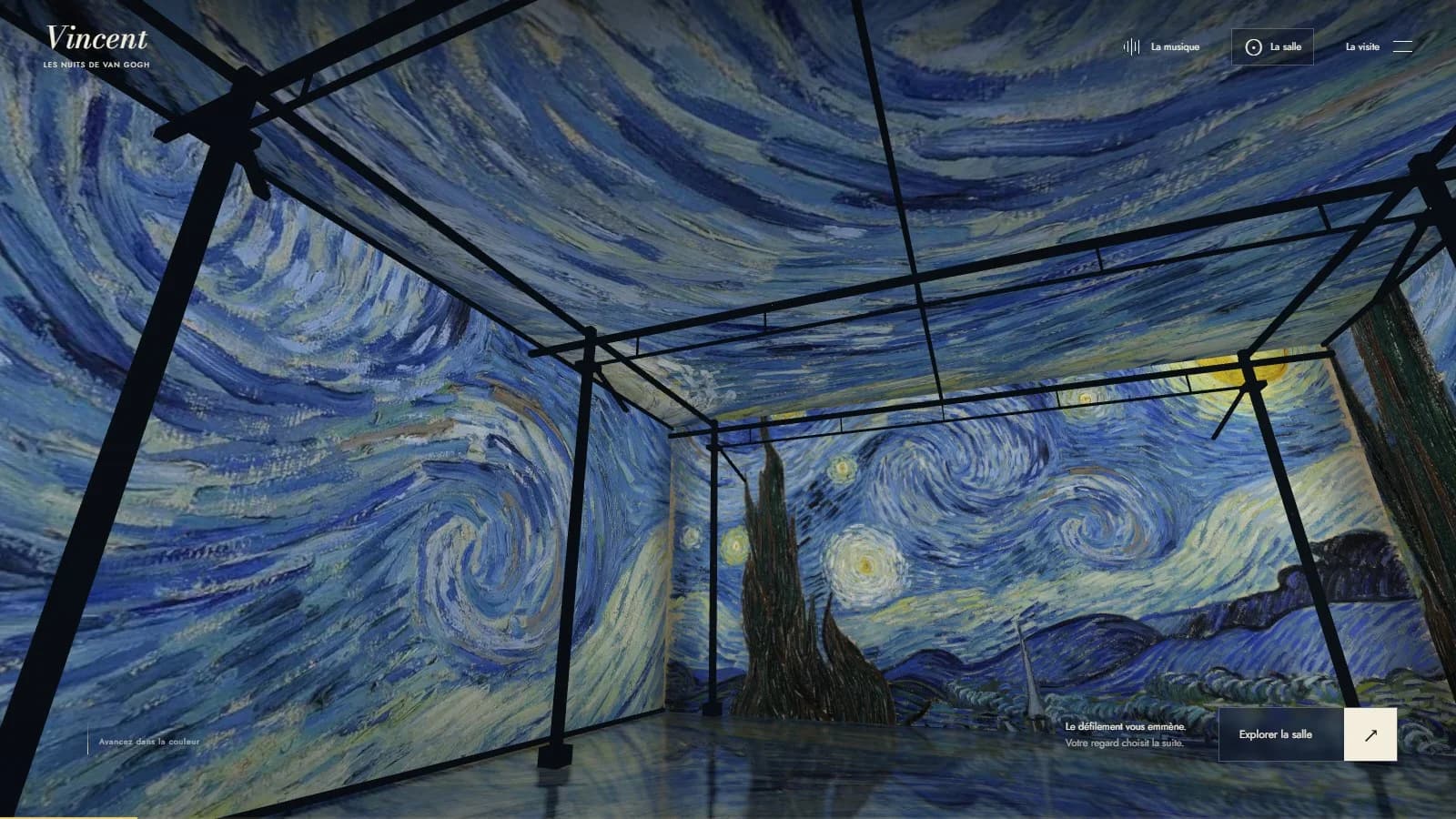 Les Nuits de Van Gogh : une salle virtuelle où la peinture entoure le visiteur